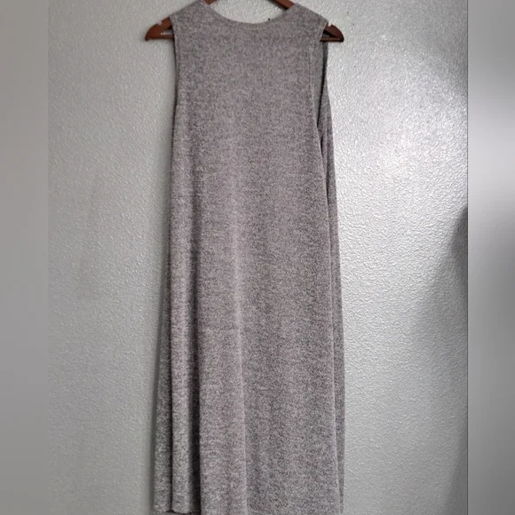 Marled Grey Knit Open Vest  Size M - Picture 9 of 11